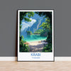 Krabi Travel Print, Travel Poster of Krabi, Thailand, Krabi Art Lovers Gift, Wall Art Print