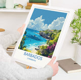 Barbados Travel Print, Travel Poster of Barbados, Caribbean, Barbados Art Lovers Gift, Caribbean Gift, Wall Art Print NQ Media Designs