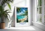 Barbados Travel Print, Travel Poster of Barbados, Caribbean, Barbados Art Lovers Gift, Caribbean Gift, Wall Art Print NQ Media Designs