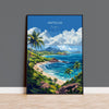 Antigua Travel Print Wall Art, Travel Poster of Antigua, Caribbean, Antigua Art Lovers Gift, Caribbean Gift, Wall Art Print NQ Media Designs