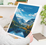 Lake District Travel Poster Wall Art, Travel Print of Lake District, Lake District Art Lovers Gift, English Countryside NQ Media Designs