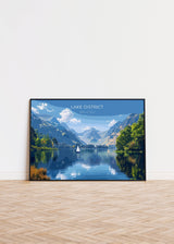 Lake District Landscape Travel Poster Wall Art, Travel Print of Lake District, Lake District Art Lovers Gift, Cumbria, English Countryside NQ Media Designs