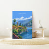 Lake Como Travel Print Wall Art, Travel Poster of Lake Como, Lake Como Art Lovers Gift, Italy, Italian Lakes Art Gift