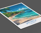 Jamaica Travel Print, Travel Poster of Jamaica, Caribbean, Jamaica Art Lovers Gift, Caribbean Gift, Wall Art Print NQ Media Designs