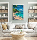 Jamaica Travel Poster, Travel Print of Jamaica, Caribbean, Jamaica Art Lovers Gift, Caribbean Gift, Wall Art Print NQ Media Designs