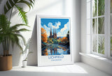 Lichfield Travel Print, Travel Poster of Lichfield, England, Staffordshire Art, Lichfield Art Lovers Gift, Wall Art Print NQ Media Designs
