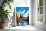 Lichfield Travel Poster, Travel Print of Lichfield, England, Staffordshire Art, Lichfield Art Lovers Gift, Wall Art Print NQ Media Designs