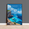Formentera Travel Poster, Travel Print of Formentera, Balearic Islands Art Lovers Gift, Formentera Wall Art