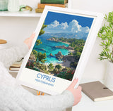 Cyprus Travel Print, Travel Poster of Cyprus, Mediterranean, Cyprus Art Lovers Gift, Cyprus Wall Art NQ Media Designs