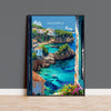Majorca Travel Poster, Travel Print of Majorca, Balearic Islands Art Lovers Gift, Majorca Wall Art NQ Media Designs
