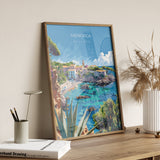 Menorca Travel Poster, Travel Print of Menorca, Balearic Islands Art Lovers Gift, Menorca Wall Art NQ Media Designs