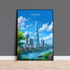 London Travel Poster Wall Art, Travel Print of London, London Art Lovers Gift, The Shard Art Gift NQ Media Designs