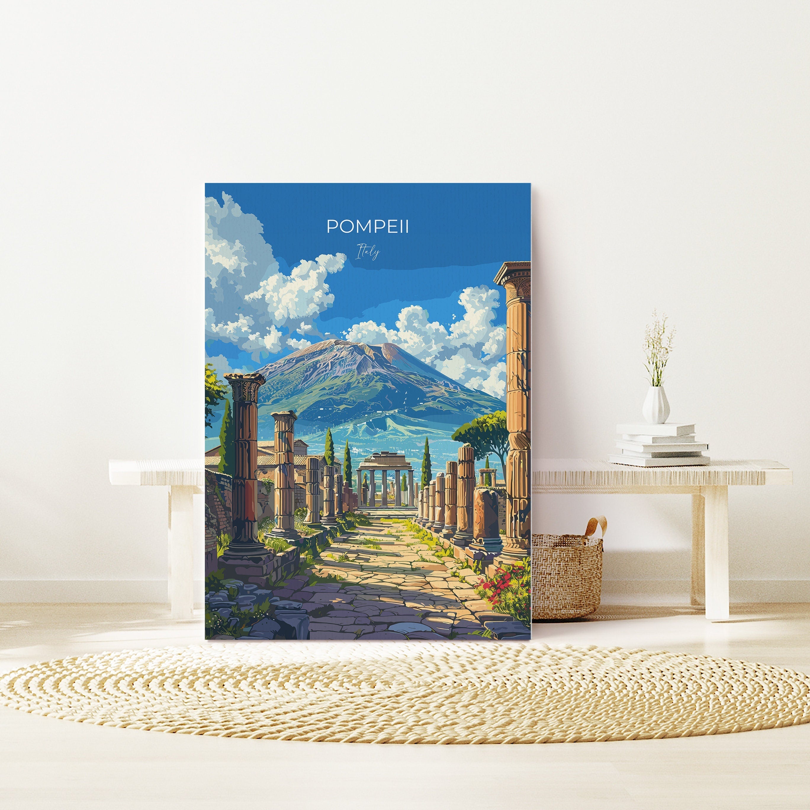 Pompeii Travel Print Wall Art, Travel Poster of Pompeii, Pompeii Art Lovers Gift, Italy, Italian Art Gift NQ Media Designs