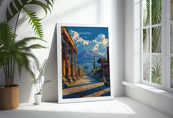 Pompeii Travel Print Wall Art, Travel Poster of Pompeii, Pompeii Art Lovers Gift, Italy, Italian Art Gift