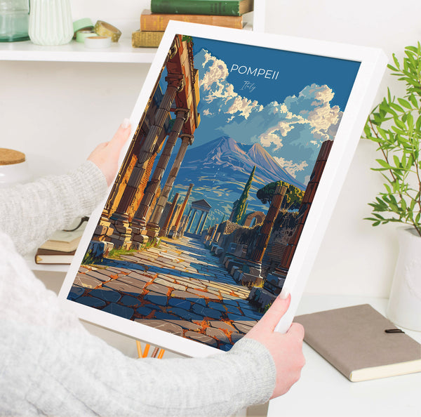 Pompeii Travel Print Wall Art, Travel Poster of Pompeii, Pompeii Art Lovers Gift, Italy, Italian Art Gift