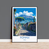 Pompeii Travel Poster Wall Art, Travel Print of Pompeii, Pompeii Art Lovers Gift, Italy, Italian Art Gift NQ Media Designs