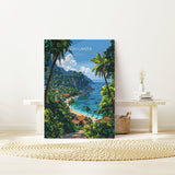 Koh Lanta Travel Poster Wall Art, Travel Print of Koh Lanta, Thailand, Koh Lanta Art Lovers Gift, Travel Gift Art NQ Media Designs