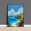 Barbados Travel Poster, Travel Print of Barbados, Caribbean, Barbados Art Lovers Gift, Caribbean Gift, Wall Art Print NQ Media Designs