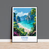 Krabi Travel Print, Travel Poster of Krabi, Thailand, Krabi Art Lovers Gift, Wall Art Print