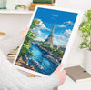 Paris Travel Print, Travel Poster of Paris, France, Paris Art Lovers Gift, Eiffel Tower France Wall Art