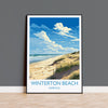 Winterton Beach Travel Print, Travel Poster of Winterton Beach, Norfolk, England, Winterton Beach Gift, Norfolk Art Gift, Wall Art Print