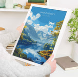 Lake District Travel Poster Wall Art, Travel Print of Lake District, Lake District Art Lovers Gift, English Countryside NQ Media Designs