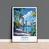 Miami Travel Print Wall Art, Travel Poster of Miami, Miami Art Lovers Gift, USA Art Gift NQ Media Designs