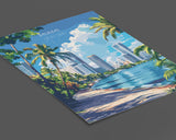 Miami Travel Poster Wall Art, Travel Print of Miami, Miami Art Lovers Gift, USA Art Gift NQ Media Designs