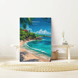 Jamaica Travel Poster, Travel Print of Jamaica, Caribbean, Jamaica Art Lovers Gift, Caribbean Gift, Wall Art Print NQ Media Designs