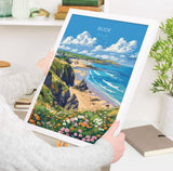 Bude Travel Poster, Travel Print of Bude, England, Cornwall Art, Bude Art Lovers Gift, Wall Art Print NQ Media Designs