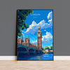 London Travel Poster Wall Art, Travel Print of London, London Art Lovers Gift, Big Ben Art Gift