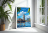 London Travel Poster Wall Art, Travel Print of London, London Art Lovers Gift, Big Ben Art Gift