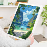 Phi Phi Travel Poster, Travel Print of Phi Phi, Thailand, Phi Phi Islands Art Lovers Gift, Wall Art Print NQ Media Designs