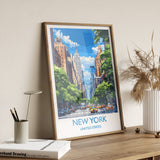 New York Travel Print Wall Art, Travel Poster of New York , New York Art Lovers Gift, USA Art Gift NQ Media Designs