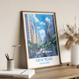 New York Travel Print Wall Art, Travel Poster of New York , New York Art Lovers Gift, USA Art Gift NQ Media Designs