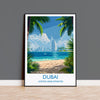 Dubai Travel Print, Travel Poster of Dubai, Dubai Art lovers Gift, UAE Wall Art Gift