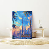 Dubai Travel Poster, Travel Print of Dubai, Dubai Art lovers Gift, UAE Wall Art Gift NQ Media Designs