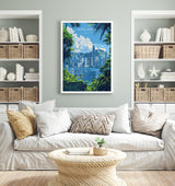 Hong Kong Travel Poster, Travel Print of Hong Kong, Hong Kong Art lovers Gift, China Wall Art Gift NQ Media Designs