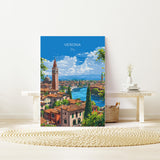 Verona Travel Poster Wall Art, Travel Poster of Verona, Verona Art Lovers Gift, Italy, Italian Art Gift NQ Media Designs