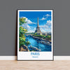 Paris Travel Poster, Travel Print of Paris, France, Paris Art Lovers Gift, Eiffel Tower France Wall Art NQ Media Designs
