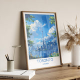 Toronto Travel Print, Travel Poster of Toronto, Canada Ontario Gift, Toronto Art Lovers Gift, Canada Gift Art, Wall Art Print NQ Media Designs