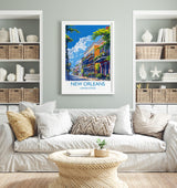 New Orleans Travel Print Wall Art, Travel Poster of New Orleans, New Orleans Art Lovers Gift, USA Art Gift NQ Media Designs