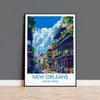 New Orleans Travel Print Wall Art, Travel Poster of New Orleans, New Orleans Art Lovers Gift, USA Art Gift NQ Media Designs