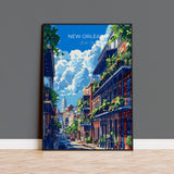 New Orleans Travel Poster Wall Art, Travel Print of New Orleans, New Orleans Art Lovers Gift, USA Art Gift NQ Media Designs