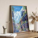 New Orleans Travel Poster Wall Art, Travel Print of New Orleans, New Orleans Art Lovers Gift, USA Art Gift NQ Media Designs