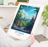 Ottawa Travel Print, Travel Poster of Ottawa , Canada Ontario Gift, Ottawa Art Lovers Gift, Canada Gift Art, Wall Art Print NQ Media Designs