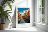 Girona Travel Print, Travel Poster of Girona, Spain Poster, Girona Wall Art Lovers Gift, Spain Art