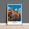 Girona Travel Print, Travel Poster of Girona, Spain Poster, Girona Wall Art Lovers Gift, Spain Art