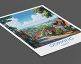 Dorking Travel Print, Travel Poster of Dorking, Surrey Poster, Dorking Art Gift, London Art Lovers UK Travel Gift NQ Media Designs