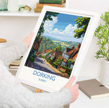 Dorking Travel Print, Travel Poster of Dorking, Surrey Poster, Dorking Art Gift, London Art Lovers UK Travel Gift NQ Media Designs